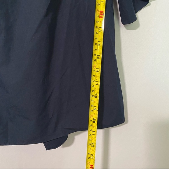 Alice and Olivia Crosby Off-the-Shoulder Open-Back Top Small Petite Blue - Picture 11 of 11